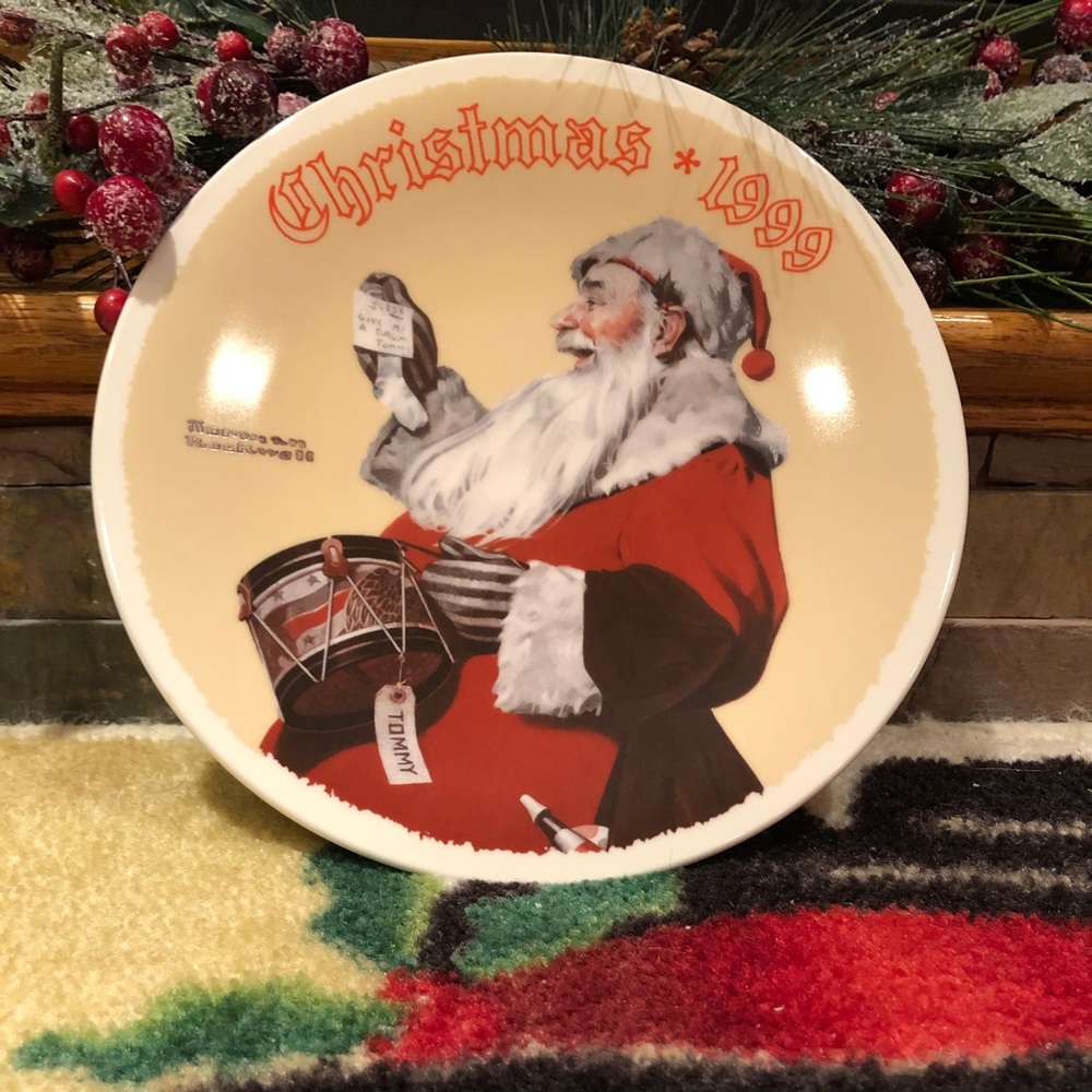 Norman Rockwell 1999 Christmas Collector Plate "A Drum For Tommy" Vintage Knowle